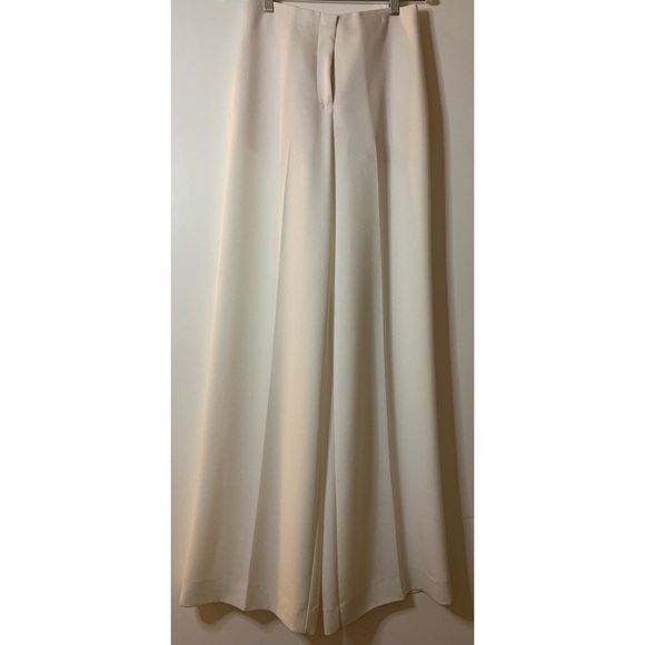 NWT Diane Von Furstenberg White Wide Leg Pant - Picture 2 of 11